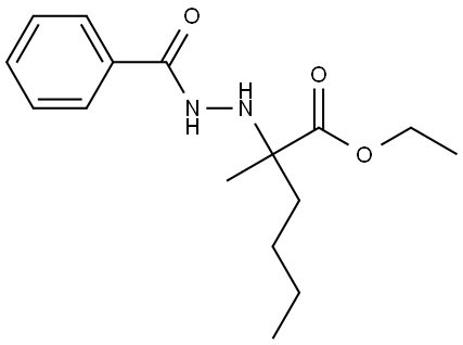 ethyl 2-(2-benzoylhydrazinyl)-2-methylhexanoate Structure