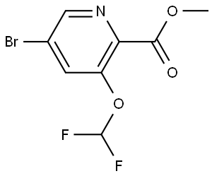 methyl 5-bromo-3-(difluoromethoxy)pyridine-2-carboxylate Structure