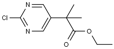 ethyl 2-(2-chloropyrimidin-5-yl)-2-methylpropanoate Structure