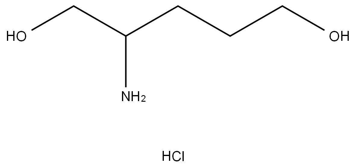 2-氨基戊烷-1,5-二醇盐酸盐,2408957-37-7,结构式