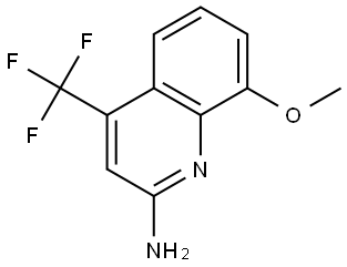 8-methoxy-4-(trifluoromethyl)quinolin-2-amine 结构式