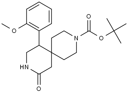 tert-butyl 7-(2-methoxyphenyl)-10-oxo-3,9-diazaspiro[5.5]undecane-3-carboxylate 结构式