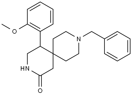 9-benzyl-5-(2-methoxyphenyl)-3,9-diazaspiro[5.5]undecan-2-one Structure