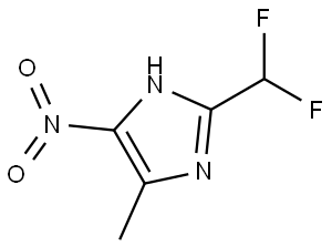 2-(二氟甲基)-5-甲基-4-硝基-1H-咪唑, 2413572-84-4, 结构式
