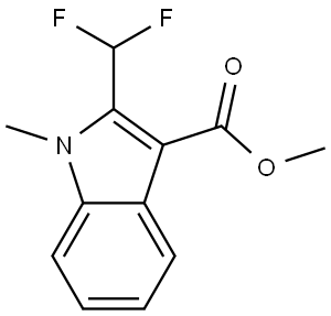 2-(二氟甲基)-1-甲基-1H-吲哚-3-甲酸甲酯, 2413572-87-7, 结构式