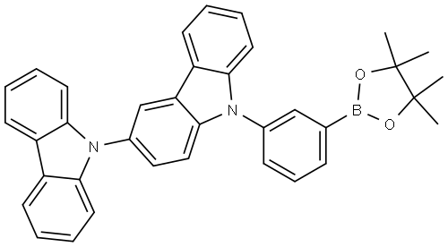 3,9′-Bi-9H-carbazole, 9-[3-(4,4,5,5-tetramethyl-1,3,2-dioxaborolan-2-yl)phenyl]- Structure