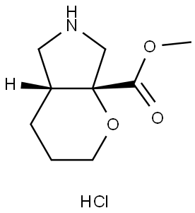 (4aR,7aR)-Methyl octahydropyrano[2,3-c]pyrrole-7a-carboxylate hydrochloride Struktur