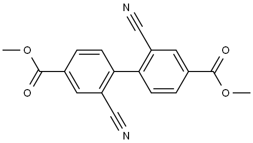 dimethyl 2,2'-dicyano-[1,1'-biphenyl]-4,4'-dicarboxylate Structure