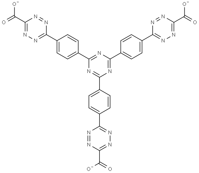 6,6',6''-((1,3,5-triazine-2,4,6-triyl)tris(benzene-4,1-diyl))tris(1,2,4,5-tetrazine-3-carboxylate) Structure