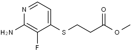 methyl 3-((2-amino-3-fluoropyridin-4-yl)thio)propanoate,2415987-76-5,结构式