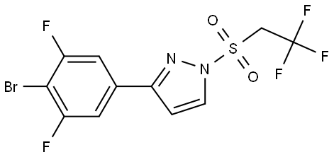 3-(4-Bromo-3,5-difluorophenyl)-1-[(2,2,2-trifluoroethyl)sulfonyl]-1H-pyrazole 结构式