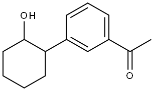 1-[3-(2-Hydroxycyclohexyl)phenyl]ethanone Structure