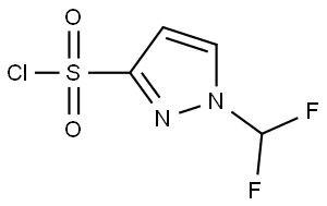 1-(二氟甲基)-1H-吡唑-3-磺酰氯 结构式
