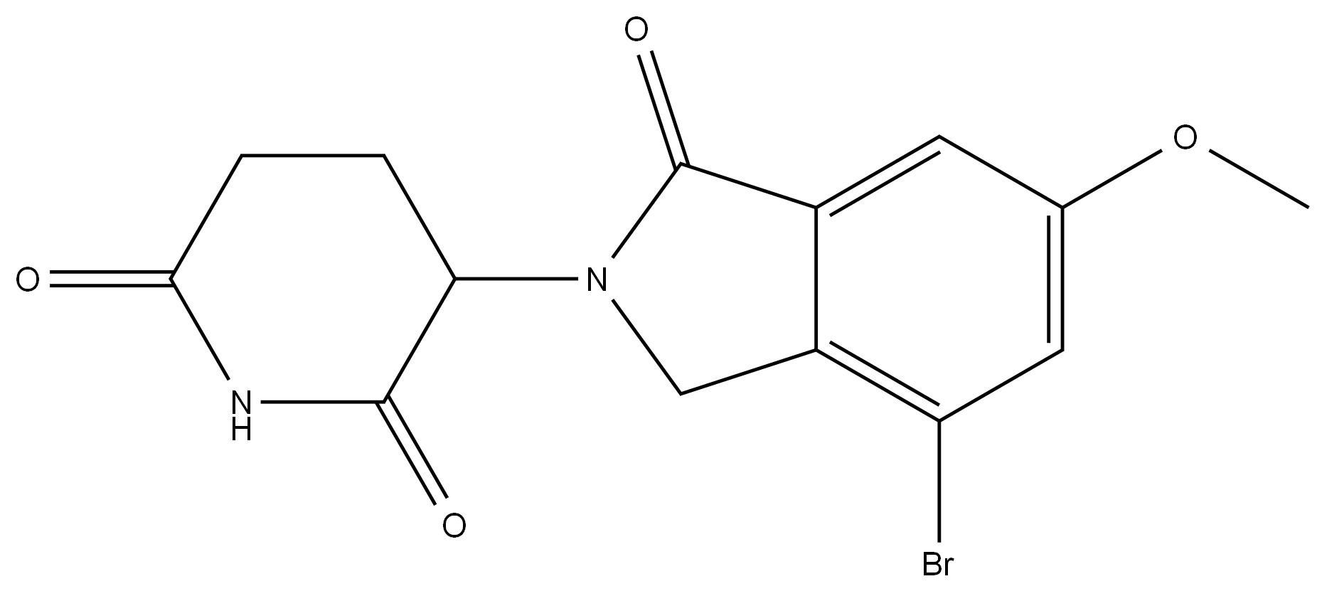 3-(4-bromo-7-methoxy-1-oxoisoindolin-2-yl)piperidine-2,6-dione,2438237-31-9,结构式