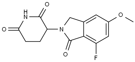 3-(7-fluoro-5-methoxy-1-oxoisoindolin-2-yl)piperidine-2,6-dione 结构式