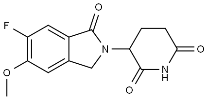 3-(6-fluoro-5-methoxy-1-oxoisoindolin-2-yl)piperidine-2,6-dione Structure