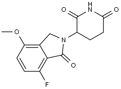 3-(7-fluoro-4-methoxy-1-oxoisoindolin-2-yl)piperidine-2,6-dione,2438237-59-1,结构式