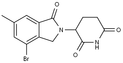 3-(4-bromo-6-methyl-1-oxoisoindolin-2-yl)piperidine-2,6-dione,2438237-69-3,结构式