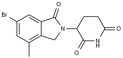 3-(6-bromo-4-methyl-1-oxoisoindolin-2-yl)piperidine-2,6-dione Structure