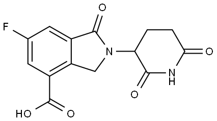 2-(2,6-dioxopiperidin-3-yl)-6-fluoro-1-oxoisoindoline-4-carboxylic acid Structure
