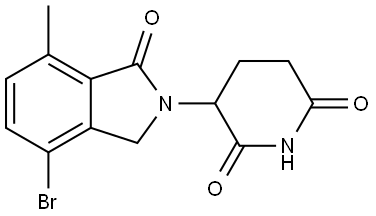 3-(4-bromo-7-methyl-1-oxoisoindolin-2-yl)piperidine-2,6-dione Structure