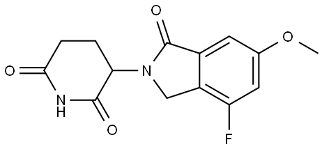 3-(4-fluoro-6-methoxy-1-oxoisoindolin-2-yl)piperidine-2,6-dione 结构式