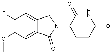 3-(5-fluoro-6-methoxy-1-oxoisoindolin-2-yl)piperidine-2,6-dione Structure