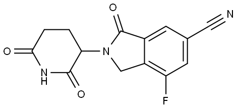 2-(2,6-dioxopiperidin-3-yl)-7-fluoro-3-oxoisoindoline-5-carbonitrile,2438240-70-9,结构式