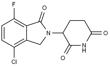 3-(4-chloro-7-fluoro-1-oxoisoindolin-2-yl)piperidine-2,6-dione Structure