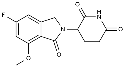 3-(5-fluoro-7-methoxy-1-oxoisoindolin-2-yl)piperidine-2,6-dione Structure