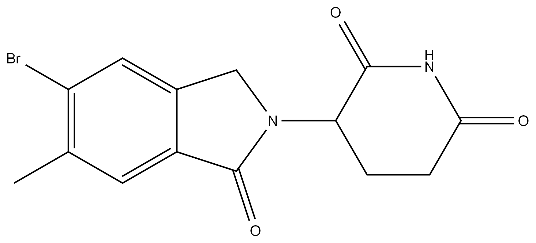 3-(5-bromo-6-methyl-1-oxoisoindolin-2-yl)piperidine-2,6-dione 结构式