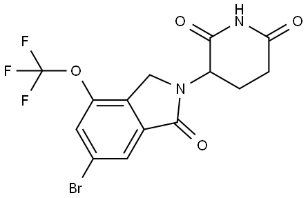 3-(6-bromo-1-oxo-4-(trifluoromethoxy)isoindolin-2-yl)piperidine-2,6-dione Structure