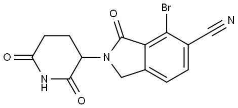 4-bromo-2-(2,6-dioxopiperidin-3-yl)-3-oxoisoindoline-5-carbonitrile Structure