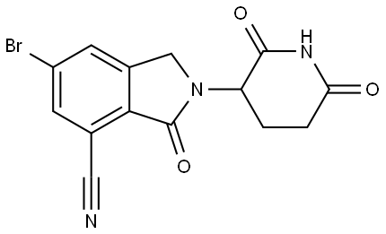 6-bromo-2-(2,6-dioxopiperidin-3-yl)-3-oxoisoindoline-4-carbonitrile,2438241-53-1,结构式