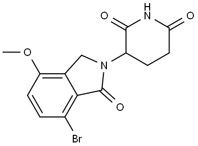 3-(7-bromo-4-methoxy-1-oxoisoindolin-2-yl)piperidine-2,6-dione Structure