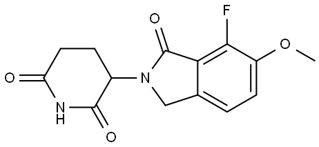 3-(7-fluoro-6-methoxy-1-oxoisoindolin-2-yl)piperidine-2,6-dione Structure