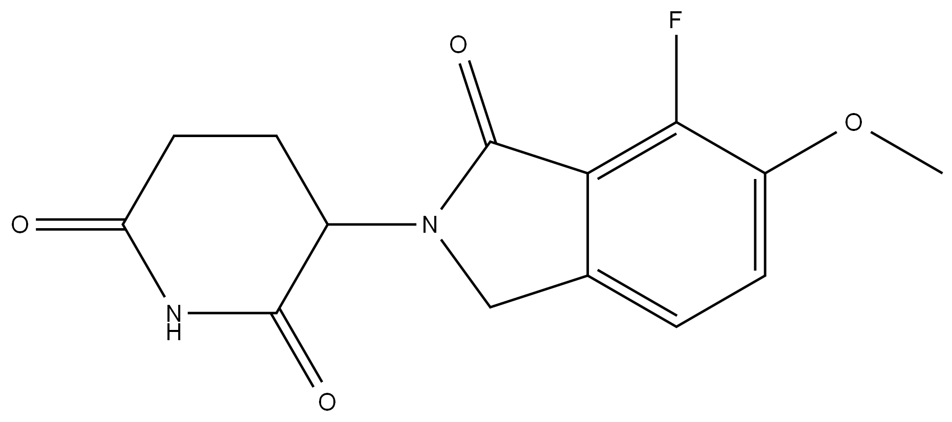 3-(7-fluoro-6-methoxy-1-oxoisoindolin-2-yl)piperidine-2,6-dione 结构式