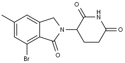 3-(7-bromo-5-methyl-1-oxoisoindolin-2-yl)piperidine-2,6-dione,2438242-70-5,结构式