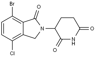 3-(7-bromo-4-chloro-1-oxoisoindolin-2-yl)piperidine-2,6-dione 结构式