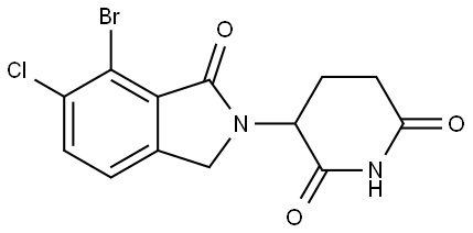 3-(7-bromo-6-chloro-1-oxoisoindolin-2-yl)piperidine-2,6-dione Structure