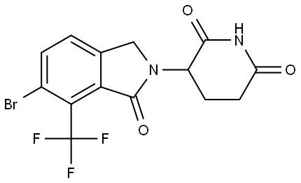 3-(6-bromo-1-oxo-7-(trifluoromethyl)isoindolin-2-yl)piperidine-2,6-dione Structure