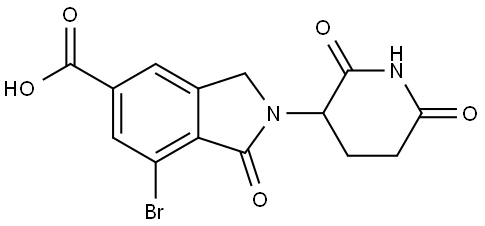 7-bromo-2-(2,6-dioxopiperidin-3-yl)-1-oxoisoindoline-5-carboxylic acid Structure