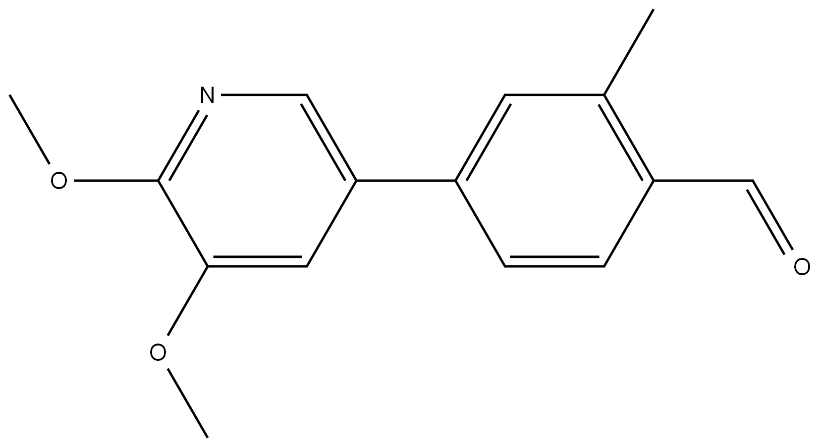 4-(5,6-Dimethoxy-3-pyridinyl)-2-methylbenzaldehyde Structure
