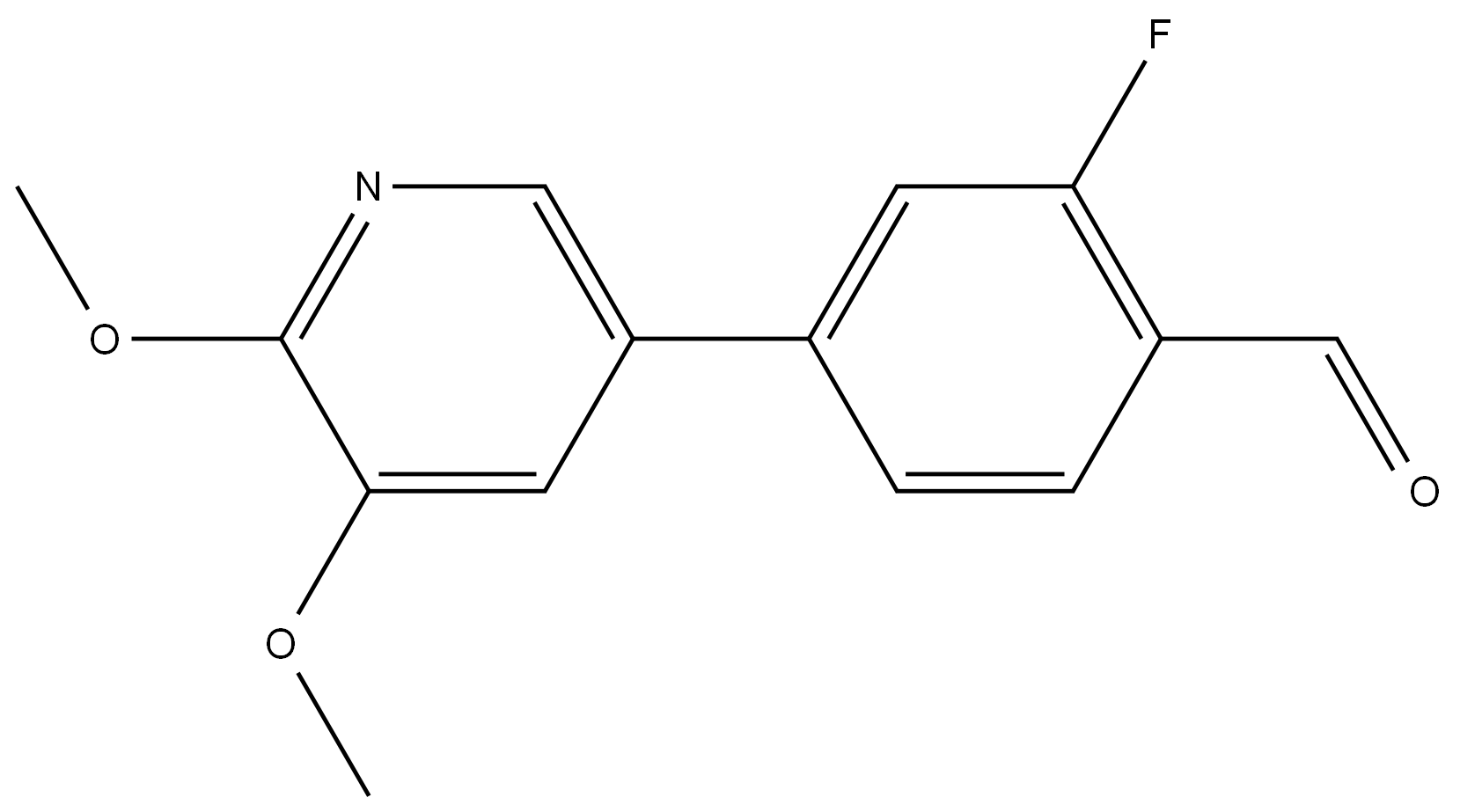 4-(5,6-Dimethoxy-3-pyridinyl)-2-fluorobenzaldehyde Structure