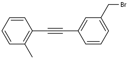 1-((3-(溴甲基)苯基)乙炔基)-2-甲基苯,2445708-61-0,结构式