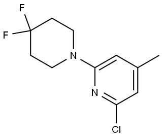 2-Chloro-6-(4,4-difluoro-1-piperidinyl)-4-methylpyridine 结构式