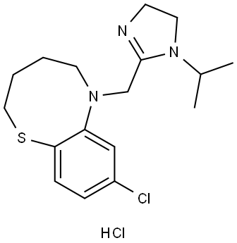 Dazolicine HCl|||Dazolicine hydrochloride Struktur