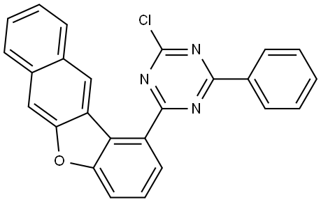 2-Benzo[b]naphtho[2,3-d]furan-1-yl-4-chloro-6-phenyl-1,3,5-triazine Structure
