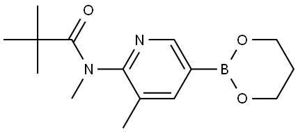 N-(5-(1,3,2-dioxaborinan-2-yl)-3-methylpyridin-2-yl)-N-methylpivalamide Structure