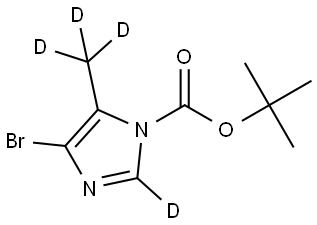 tert-butyl 4-bromo-5-(methyl-d3)-1H-imidazole-1-carboxylate-2-d,2460490-60-0,结构式